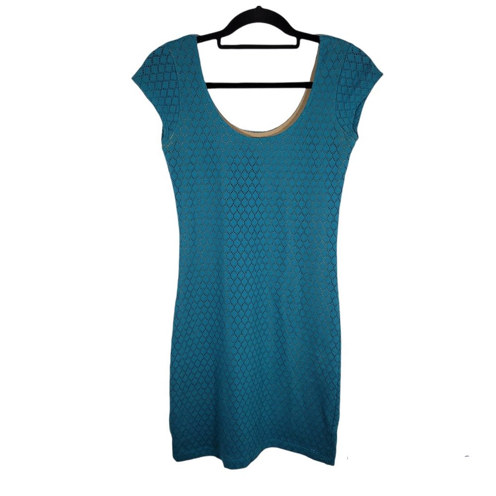 Eight Sixty Women's emerald lace  mini dress